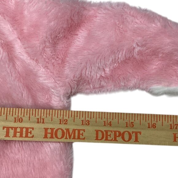 Vintage 80's Wonderalls Pink Fleece Footed Baby Romper - Size 6 mo / 10-15 Lbs - Picture 6 of 8